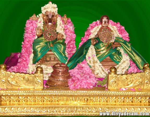Sri Hayagreevar and Swamy Desikar, Tiruvahindhai Temple