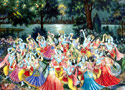 Sri Krishnar dancing with Gopikais